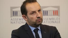 Le député du Rassemblement National (RN) Sebastien Chenu lors d'une conférence de presse à Paris le 3 mars 2020