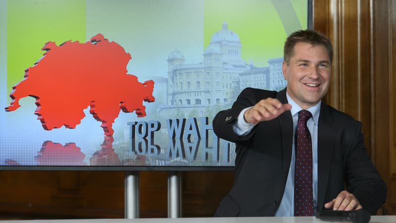 Le leader de l'UDC, Toni Brunner, le 18 octobre, à Bern.