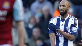 Anelka fait une quenelle, le 28 décembre 2013.
