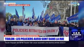 Grève du 31 janvier: les policiers aussi sont dans la rue à Toulon