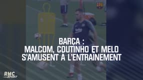 Barça : Malcom, Coutinho et Melo s'amusent à l'entraînement