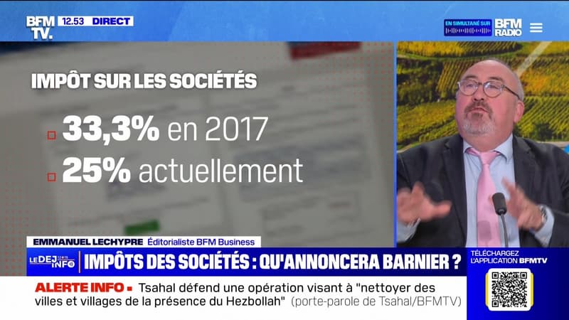 Impôts des sociétés : qu'annoncera Barnier ? thumbnail