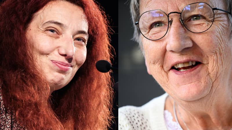 La députée sortante Nupes/LFI Bénédicte Taurine à gauche et la socialiste Martine Froger à droite
