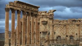 Une partie du temple de Bêl, dans la cité antique de Palmyre, le 14 mars 2014