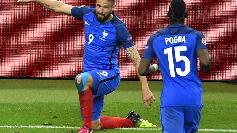 Olivier Giroud et Paul Pogba
