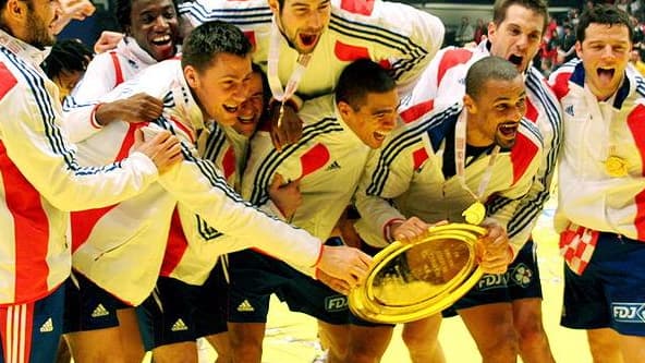 L'équipe de France de handball lors du Mondial 2010