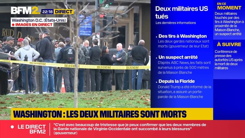 Deux membres de la Garde nationale tués dans une fusillade près de la Maison Blanche