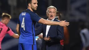Adil Rami et Didier Deschamps