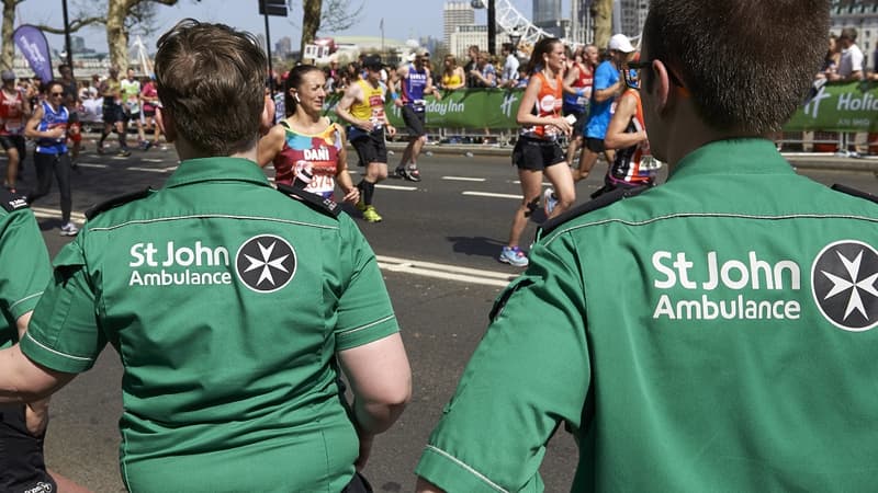 Les secours au marathon de Londres