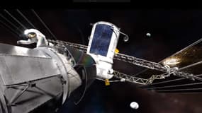 Le module BEAM arrimé à la station spatiale internationale. (vue tirée d'une animation)