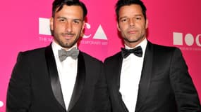 Jwan Yosef et Ricky Martin à Los Angeles en avril 2017