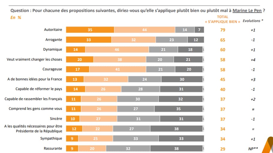 L'image de Marine Le Pen. 