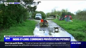 Crues en Indre-et-Loire: ces habitants de la commune de Chinon se déplacent en bateau
