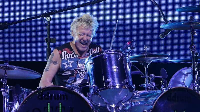 Le batteur James Kottak, le 26 juillet 2013 à Beirouth au Liban