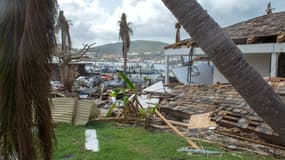 Des dégâts provoqués par l'ouragan Irma à Saint-Martin le 27 septembre.