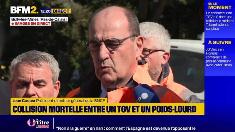 Collision entre un TGV et un poids lourd: le passage à niveau était en état de fonctionnement normal", indique Jean Castex, PDG de la SNCF