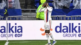 Karl Toko-Ekambi avec l'OL, à Lyon le 23 avril 2022