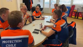 Des sauveteurs de la Protection civile du Pas-de-Calais.