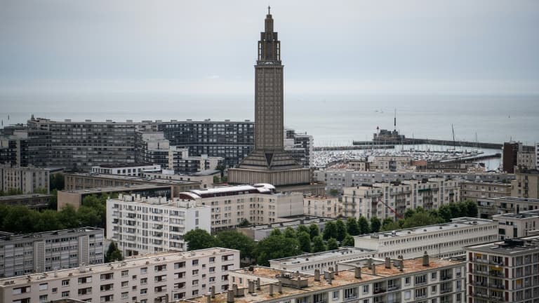 Vue générale du centre-ville du Havre, le 25 juin 2019.