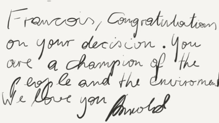 Le message d'Arnold Schwarzenegger à François Hollande.