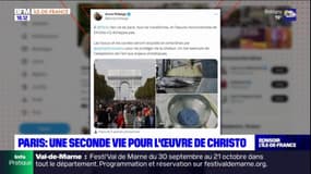 Paris: l'œuvre de Christo installée sur l'Arc de Triomphe recyclée 