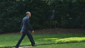 Barack Obama dans le jardin de la Maison Blanche à Washington, le 16 juin 2015.