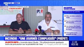 Incendie de l'Aude: "La vigilance est de mise aujourd'hui", indique Christophe Magny, directeur du SDIS 11