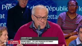 #GrandDébat : "Soit tu dis amen à toutes les revendications des #giletsjaunes et tout le monde rentre chez soi tranquillement. Mais dès l'instant où tu dis non, ça ne fonctionnera pas !" Johnny Blanc #GGRMC 