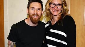 Lionel Messi et Julia Roberts