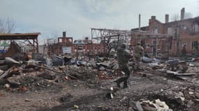 Une photo des destructions dans la ville de Soudja dans la région de Koursk diffusée par le ministère russe de la Défense le 13 mars 2025. 
