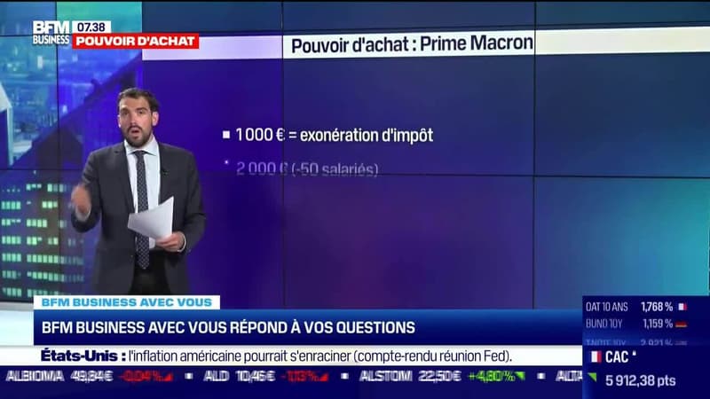 BFM Business avec vous: La prime Macron est-elle imposable ? - 07/07