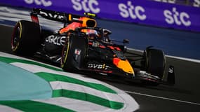Sergio Perez sur le circuit de Djeddah, le 26 mars 2022