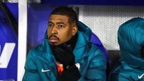 Presnel Kimpembe sur le banc lors du match Espaly-PSG, le 15 janvier 2025
