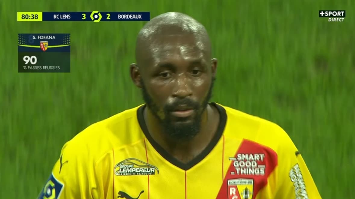 Fofana en colère durant Lens-Bordeaux Fofana en colère durant Lens-Bordeaux
