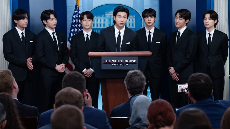 Le groupe coréen BTS à la Maison Blanche en mai 2022.