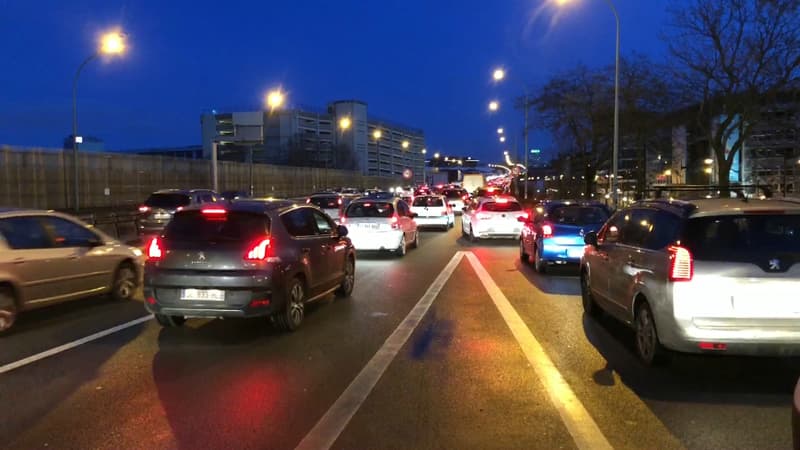 Un embouteillage sur le périphérique parisien (illustration). 