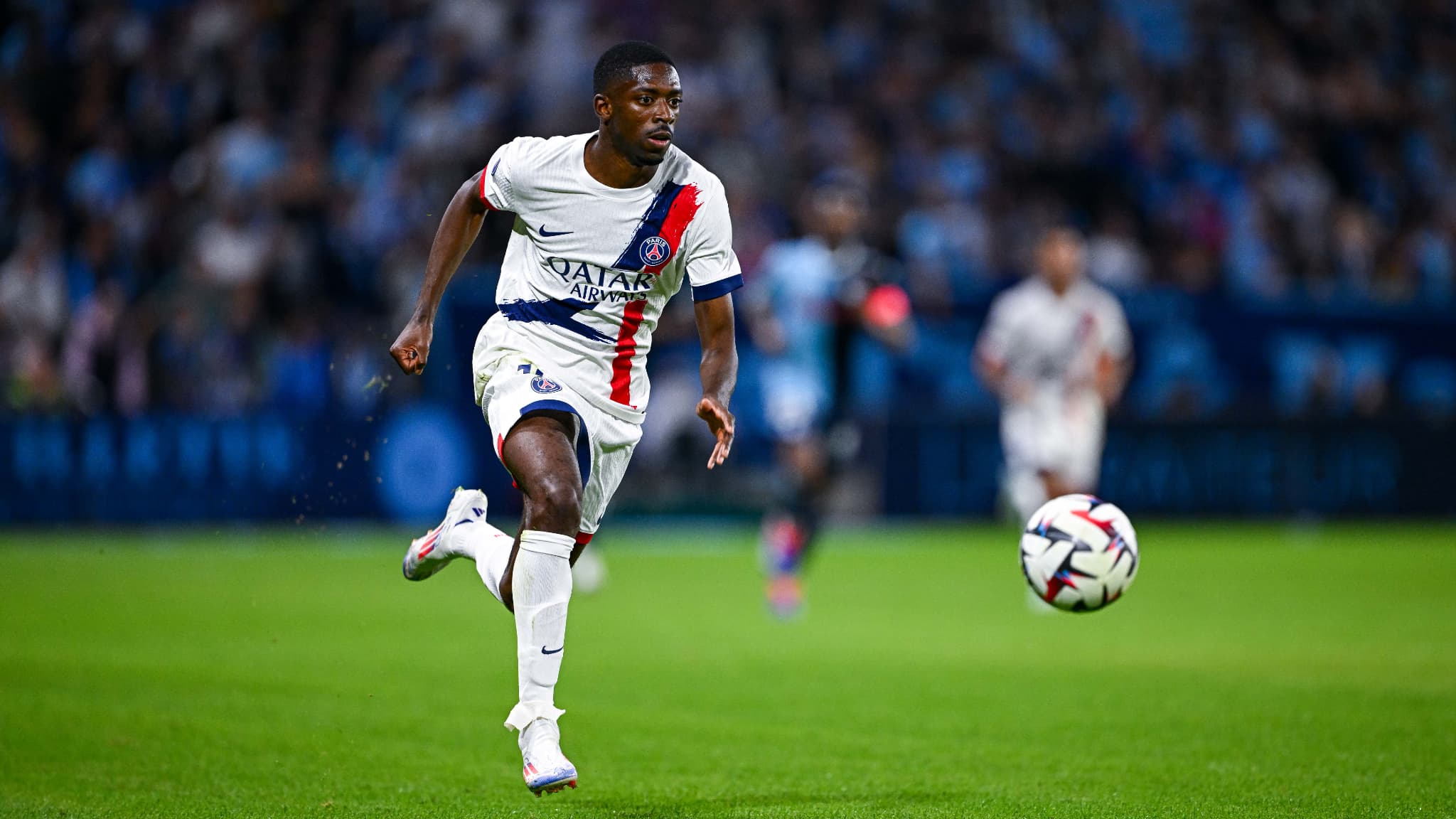 Ousmane Dembélé avec le Paris Saint-Germain, au Havre le 15 août 2024