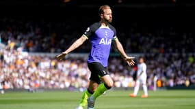 Harry Kane fête son but lors de Leeds-Tottenham (1-4), le 28 mai 2023