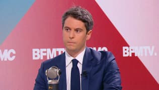 Gabriel Attal sur le plateau de BFMTV, le 15 juin 2026. 