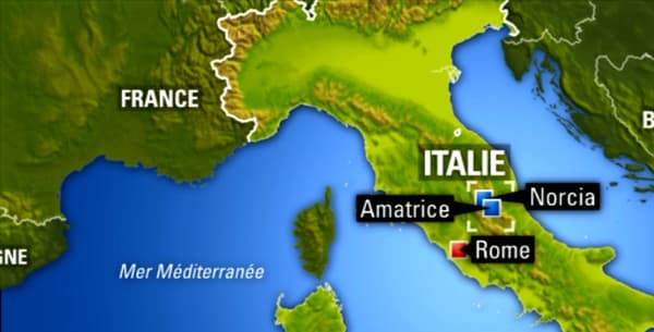 Un fort séisme a frappé le centre de l'Italie dans la nuit du 23 au 24 août. D'après un premier bilan, cinq personnes seraient mortes dans la catastrophe. Un fort séisme a frappé le centre de l'Italie dans la nuit du 23 au 24 août. D'après un premier bilan, cinq personnes seraient mortes dans la catastrophe.