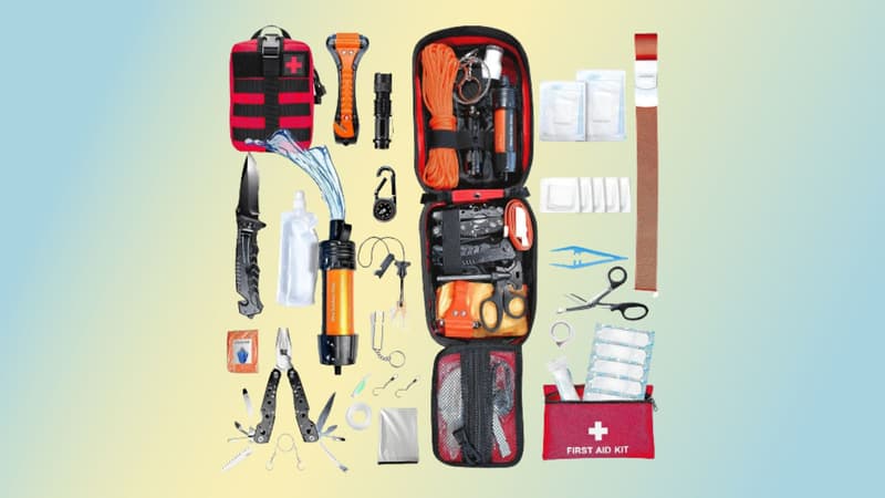 Ce kit de survie noté 4,5 sur 5 est l'élément parfait pour partir à l'aventure en toute sécurité