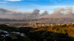 La fumée provenant de l'incendie qui ravage la forêt à Viña del Mar, au Chili, vendredi.