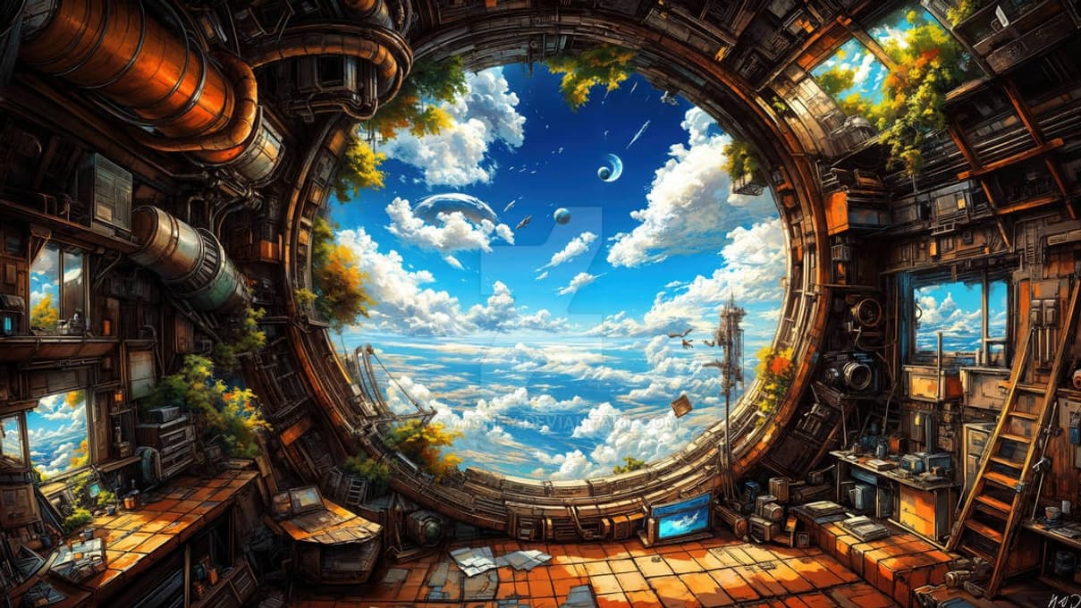 Une vision du Solarpunk par l'artiste Asymoney Une vision du Solarpunk par l'artiste Asymoney