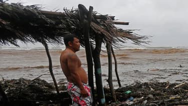 Les dégâts de Nate sur la plage à Masachapa, au Nicaragua, le 5 octobre 2017.
