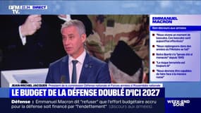 Budget des armées doublé d'ici 2027: "La France a besoin d'investir plus pour tenir l'ensemble des espaces", explique Jean-Michel Jacques, président de la commission Défense nationale et Forces armées à l'Assemblée nationale