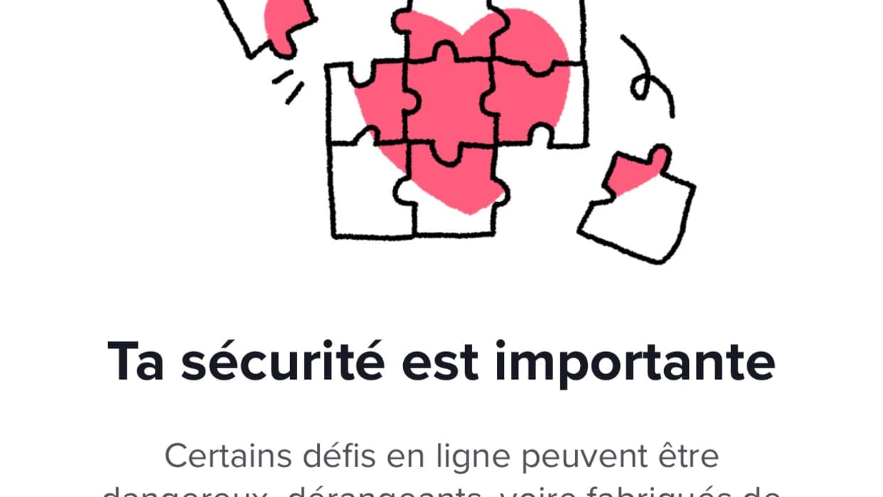 Information de TikTok sur les challenges dangereux