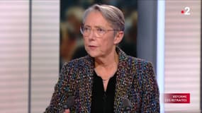 Elisabeth Borne sur France 2 le 10 janvier 2023. 