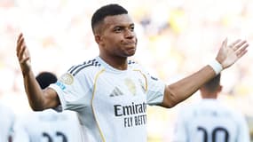 Kylian Mbappé célèbre un but avec le Real Madrid à la Coupe du monde des clubs, le 5 juillet 2025