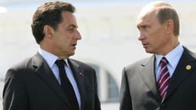 Nicolas Sarkozy et Vladimir Poutine, le 7 juin 2007.