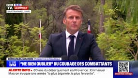 "Reconnaissance indéfectible pour les héros du 15 août": Emmanuel Macron commémore les soldats du débarquement de Provence